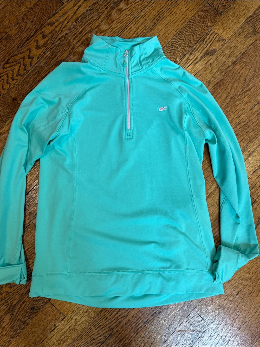 Vineyard Vines Teal Quarter-Zip Performance Pullover